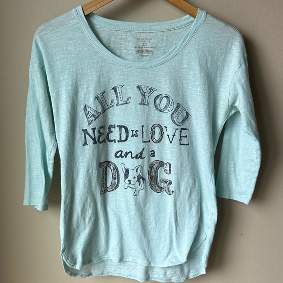 All you need is love and a dog oversized tee - Picture 1 of 5